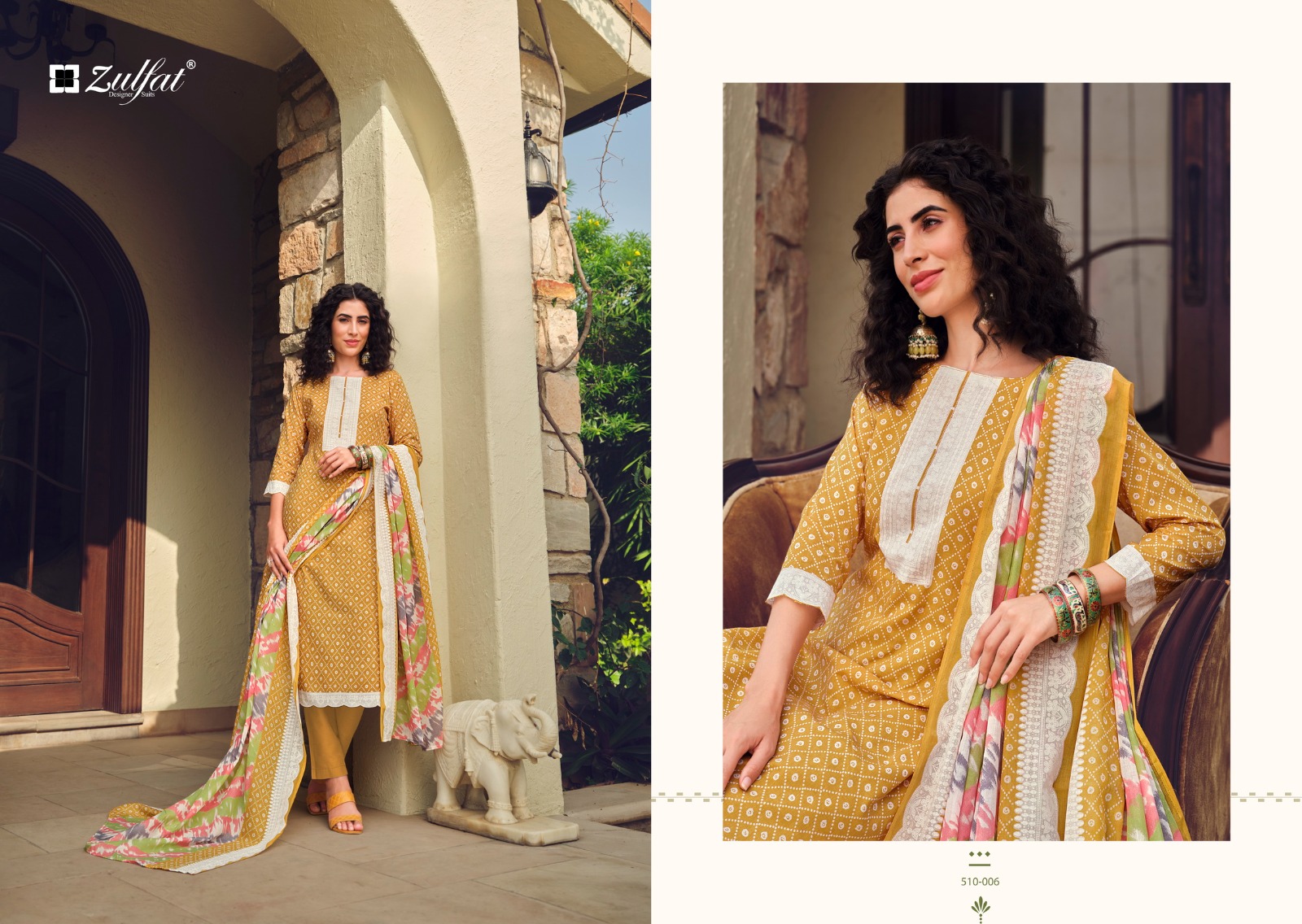 zulfat designer suits Isabella cotton regal look salwar suit catalog