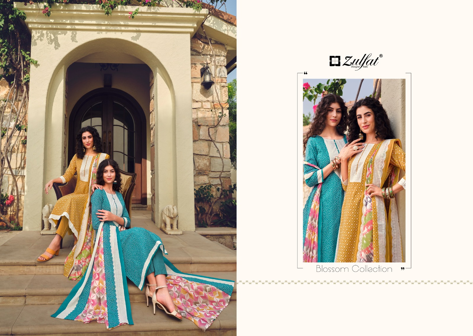 zulfat designer suits Isabella cotton regal look salwar suit catalog