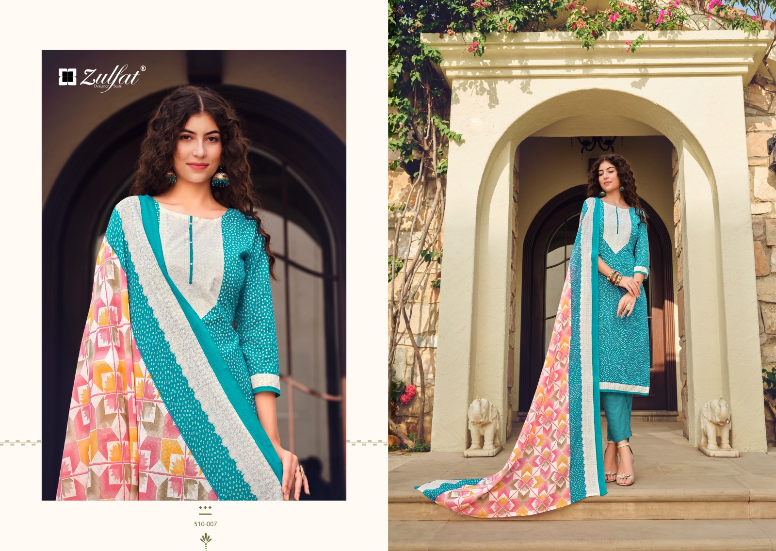 zulfat designer suits Isabella cotton regal look salwar suit catalog