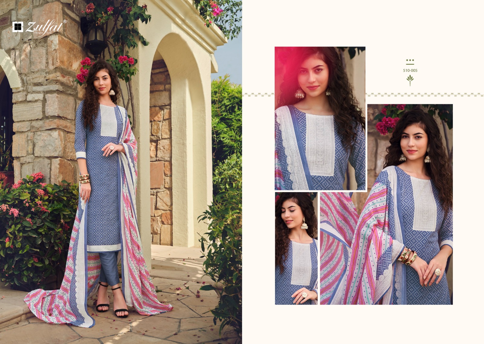 zulfat designer suits Isabella cotton regal look salwar suit catalog