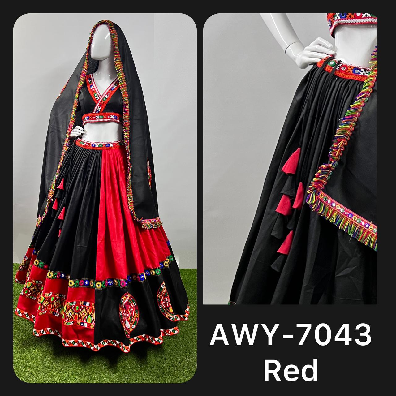 aawiya official awy 7053 cotton traditional look lehenga single