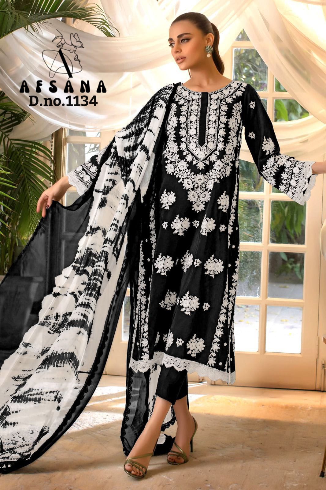 Afsana d no 1134 Georgotte innovative look salwar suit catalog