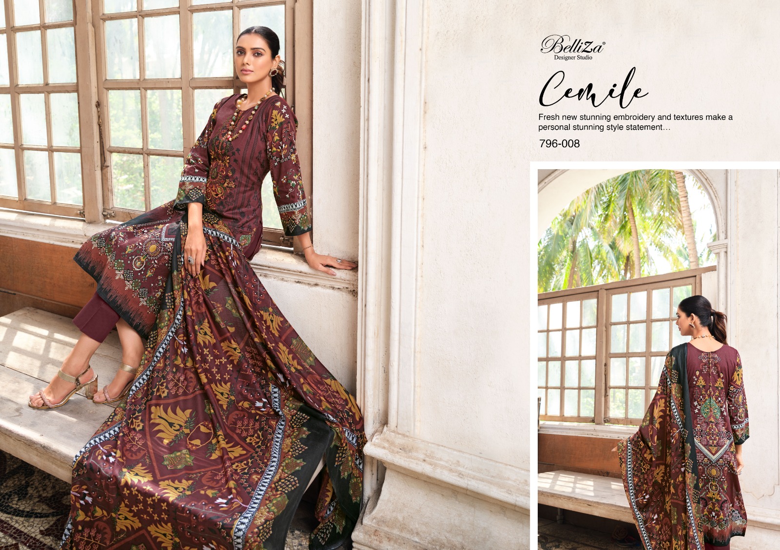 belliza designer studio naira vol 10 cotton attrective look salwar suit catalog