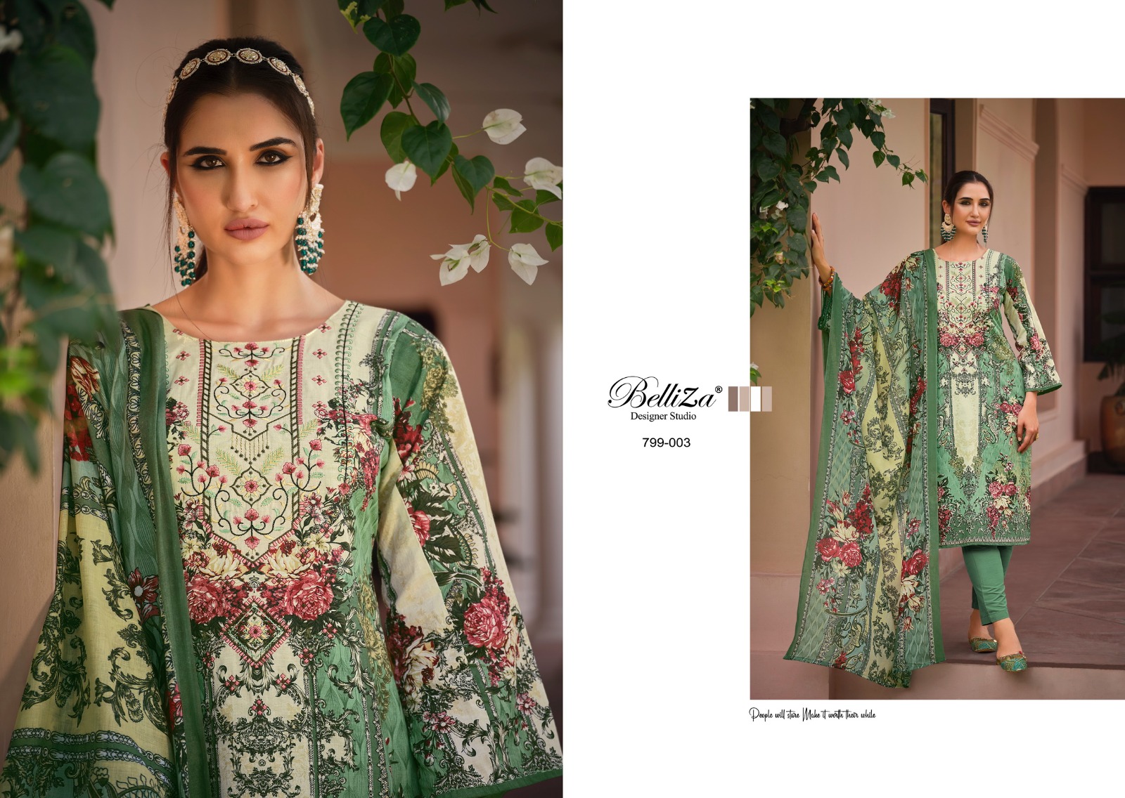 belliza designer studio Naira Vol 11 cotton innovative look salwar suit catalog