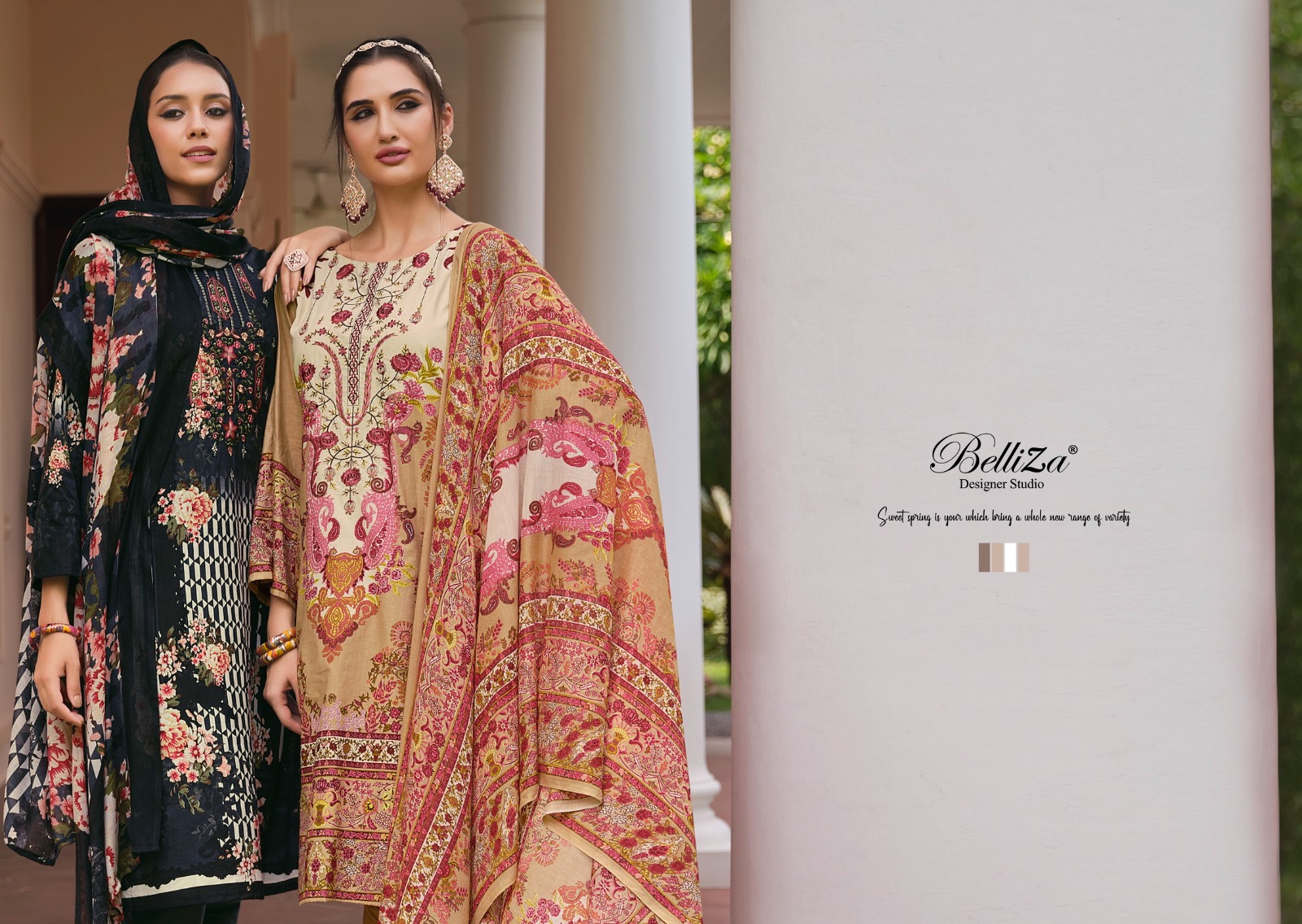 belliza designer studio Naira Vol 11 cotton innovative look salwar suit catalog