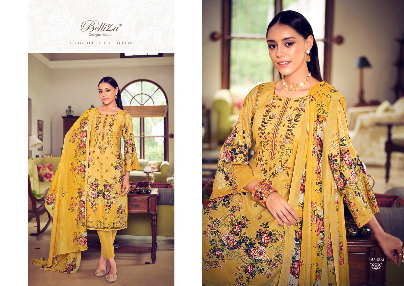 belliza designer studio naira vol 9 cotton innovative look salwar suit catalog