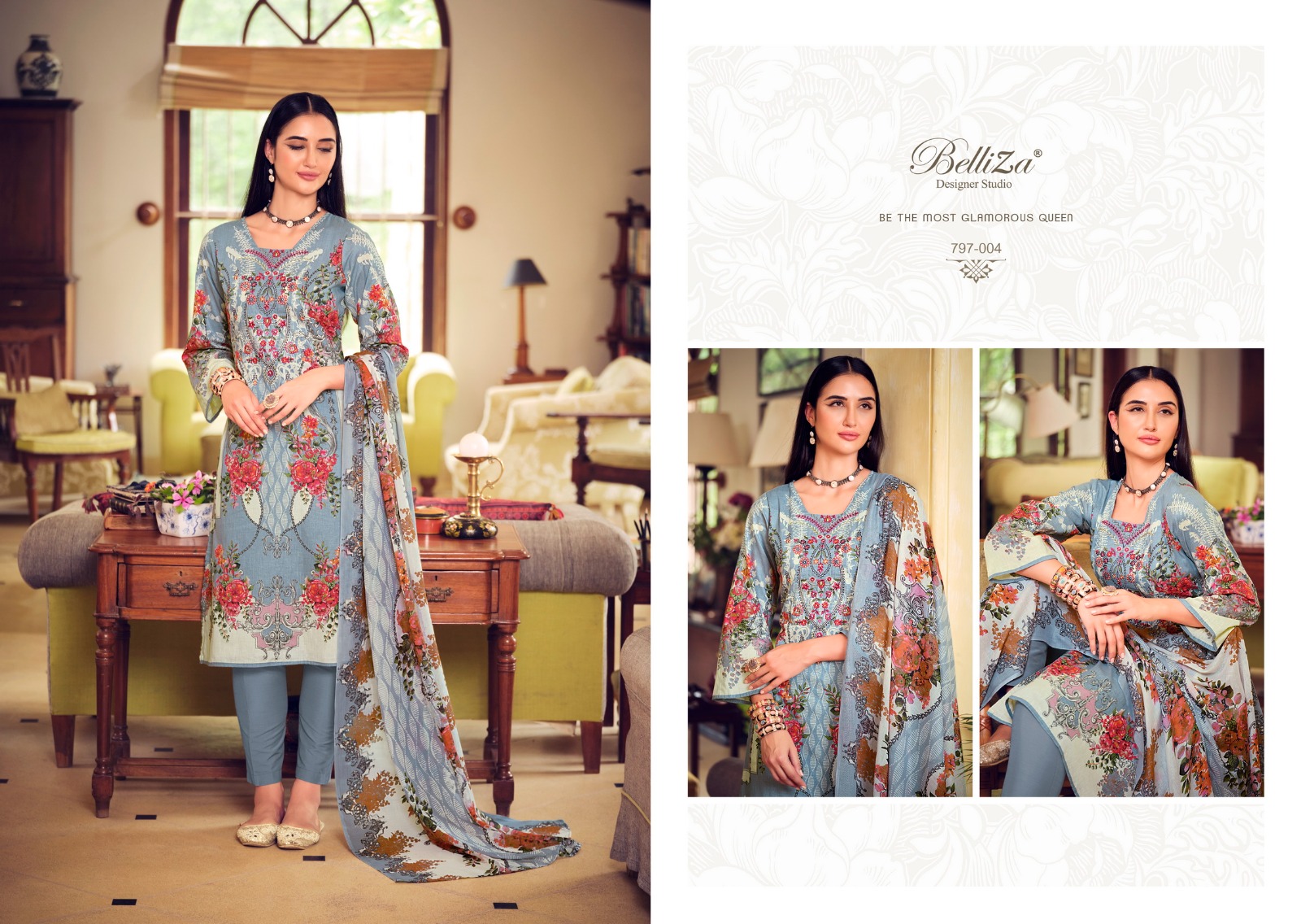 belliza designer studio naira vol 9 cotton innovative look salwar suit catalog