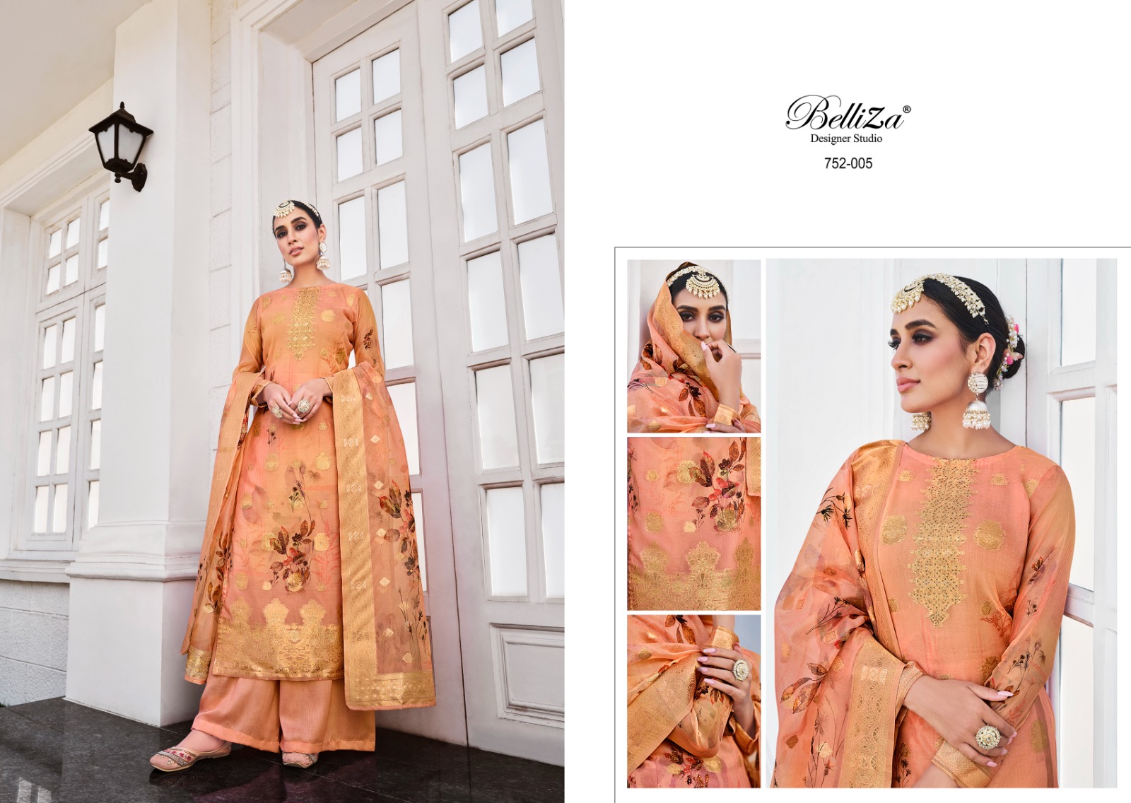 belliza designer studio Shahinoor organza gorgeous look salwar suit catalog