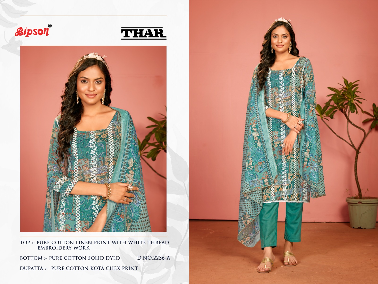 bipson thar 2236 cotton elegant look salwar suit catalog