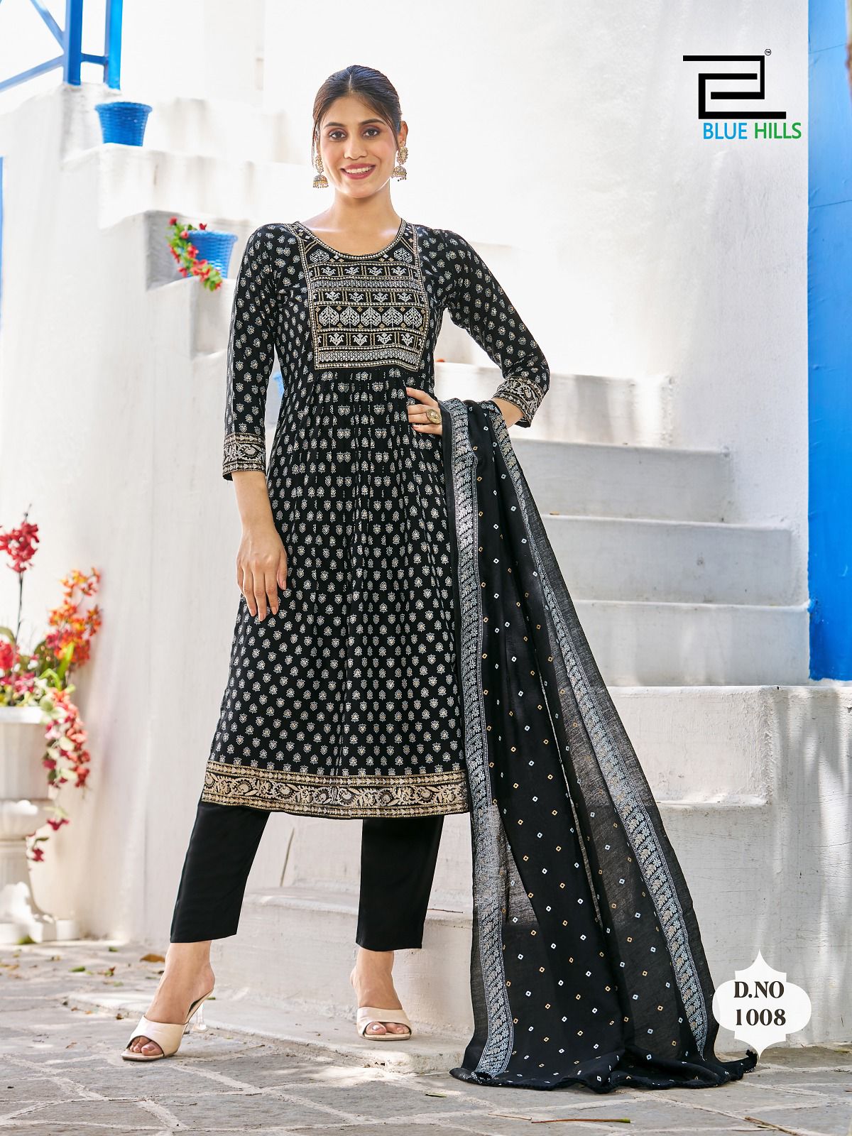 blu hills festival night rayon attractive look top bottom with dupatta catalog