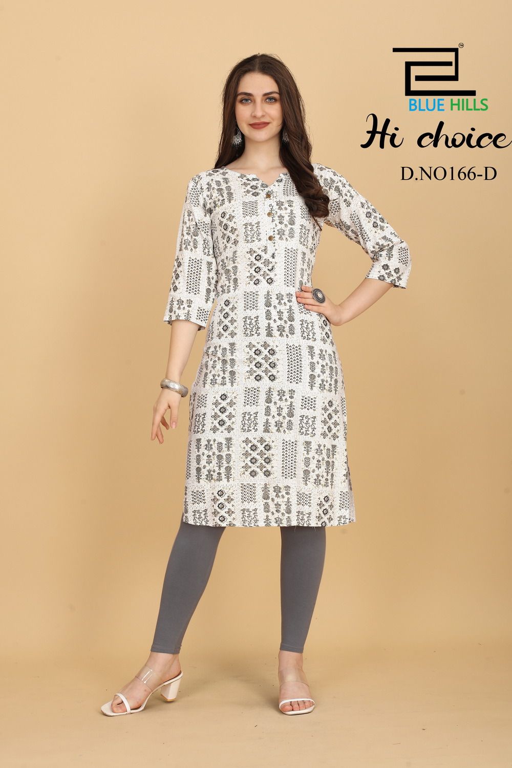 blue hills hichoice rayon decent look kurti catalog