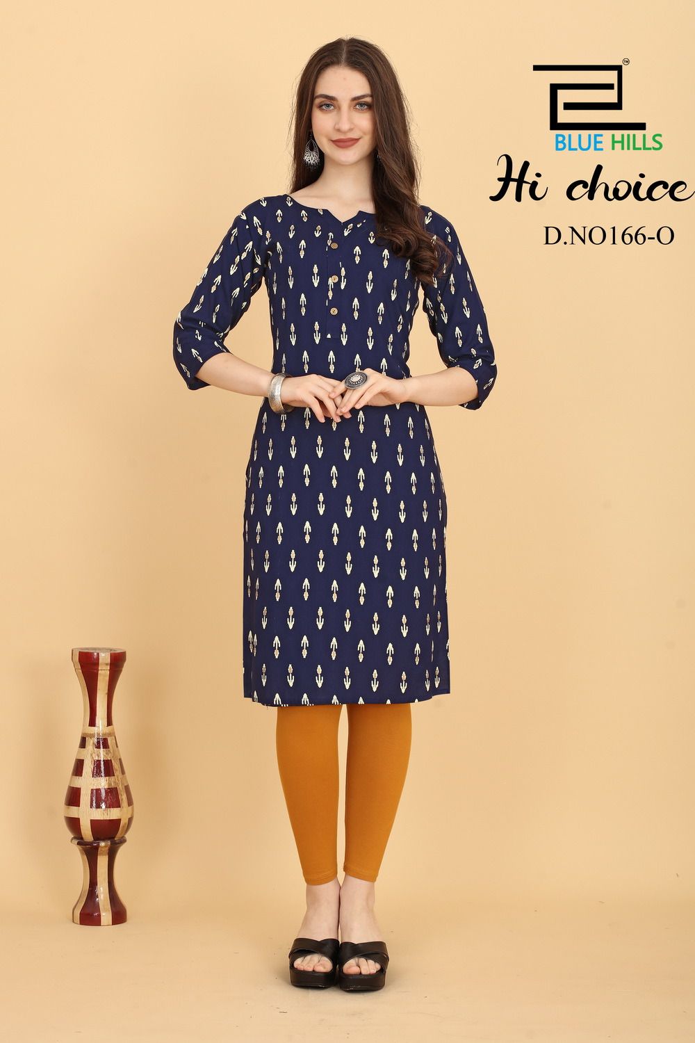 blue hills hichoice rayon decent look kurti catalog