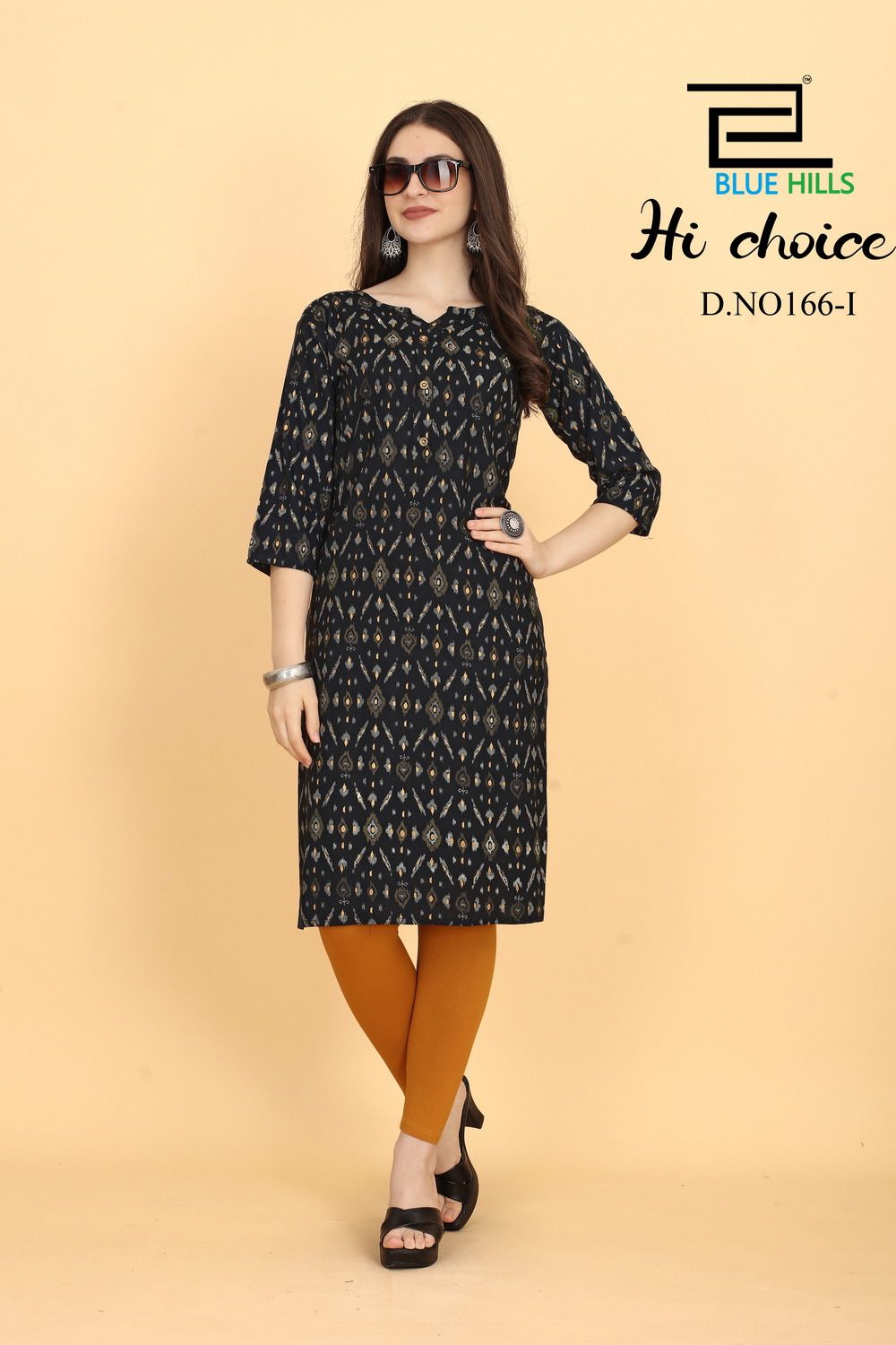 blue hills hichoice rayon decent look kurti catalog