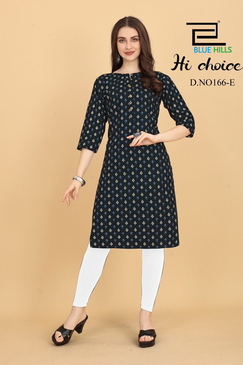 blue hills hichoice rayon decent look kurti catalog