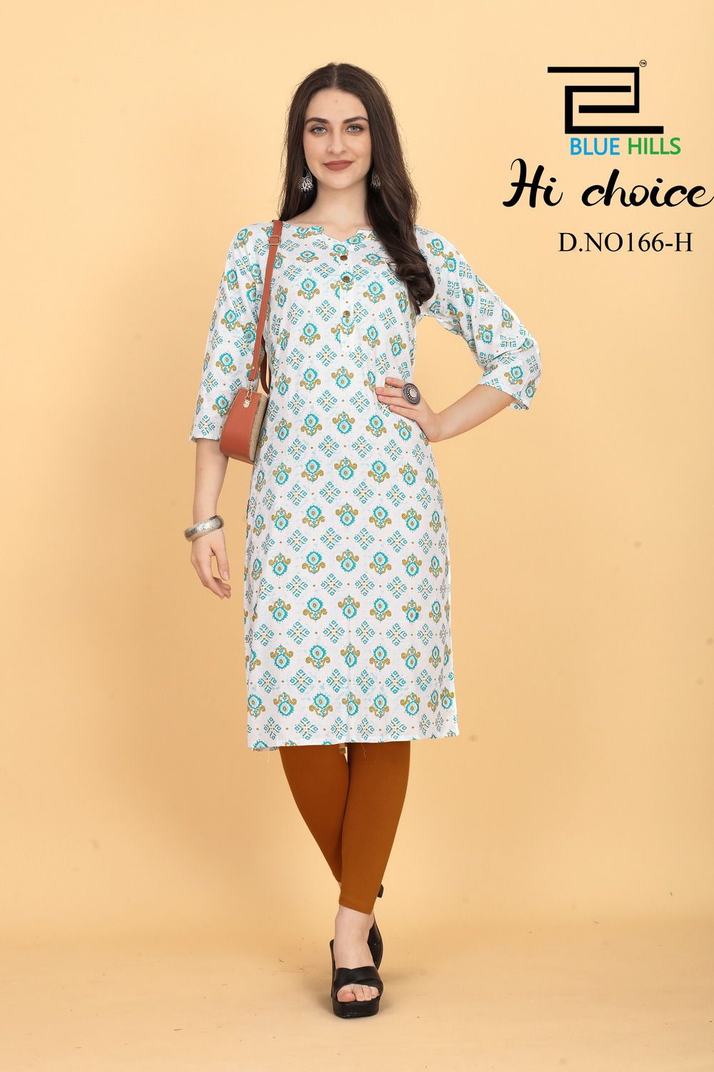 blue hills hichoice rayon decent look kurti catalog