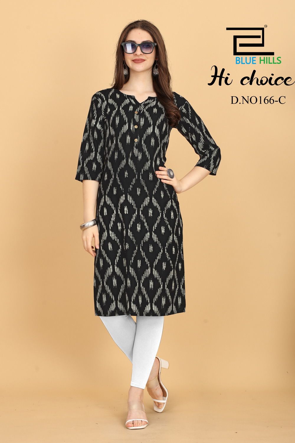 blue hills hichoice rayon decent look kurti catalog