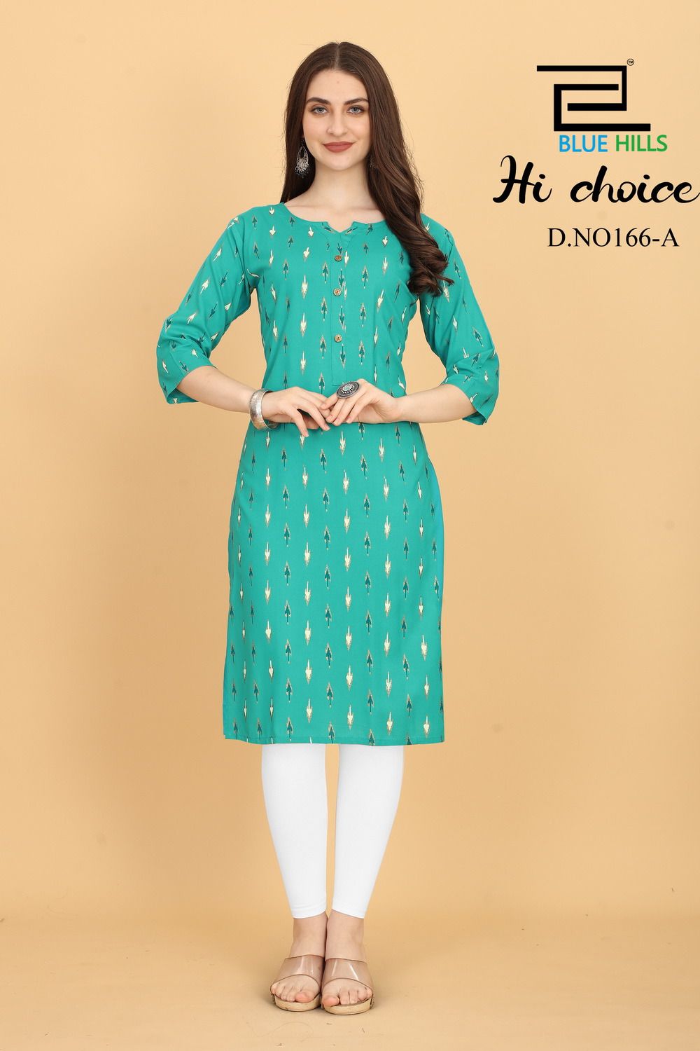 blue hills hichoice rayon decent look kurti catalog