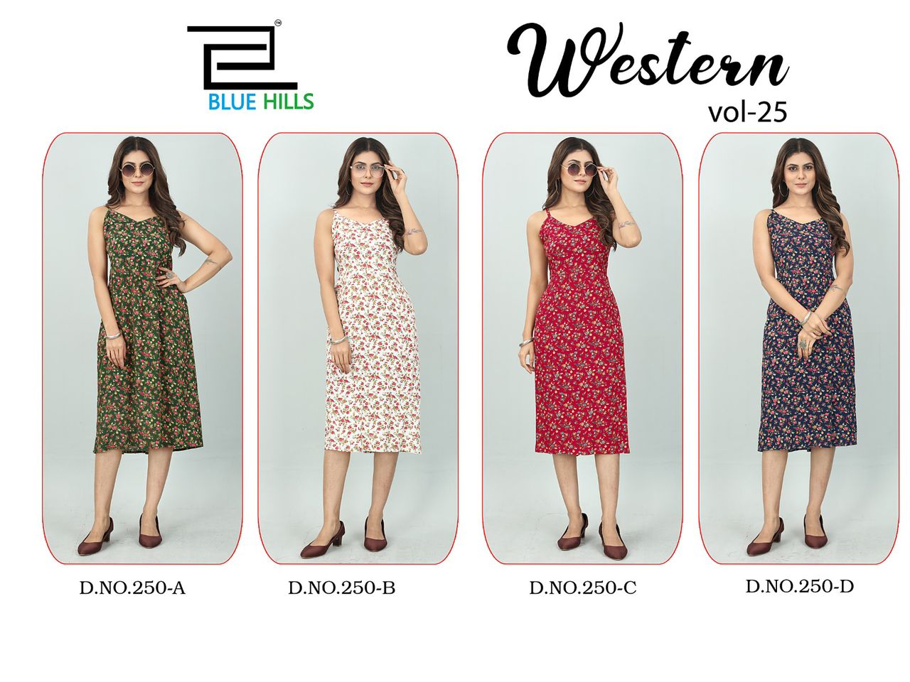 blue hills Western Vol 25 rayon stylish look kurti catalog