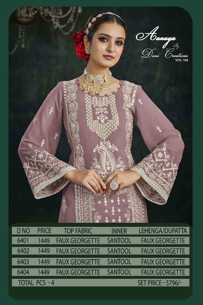 dani aanaya 164 georggete innovative look salwar suit catalog