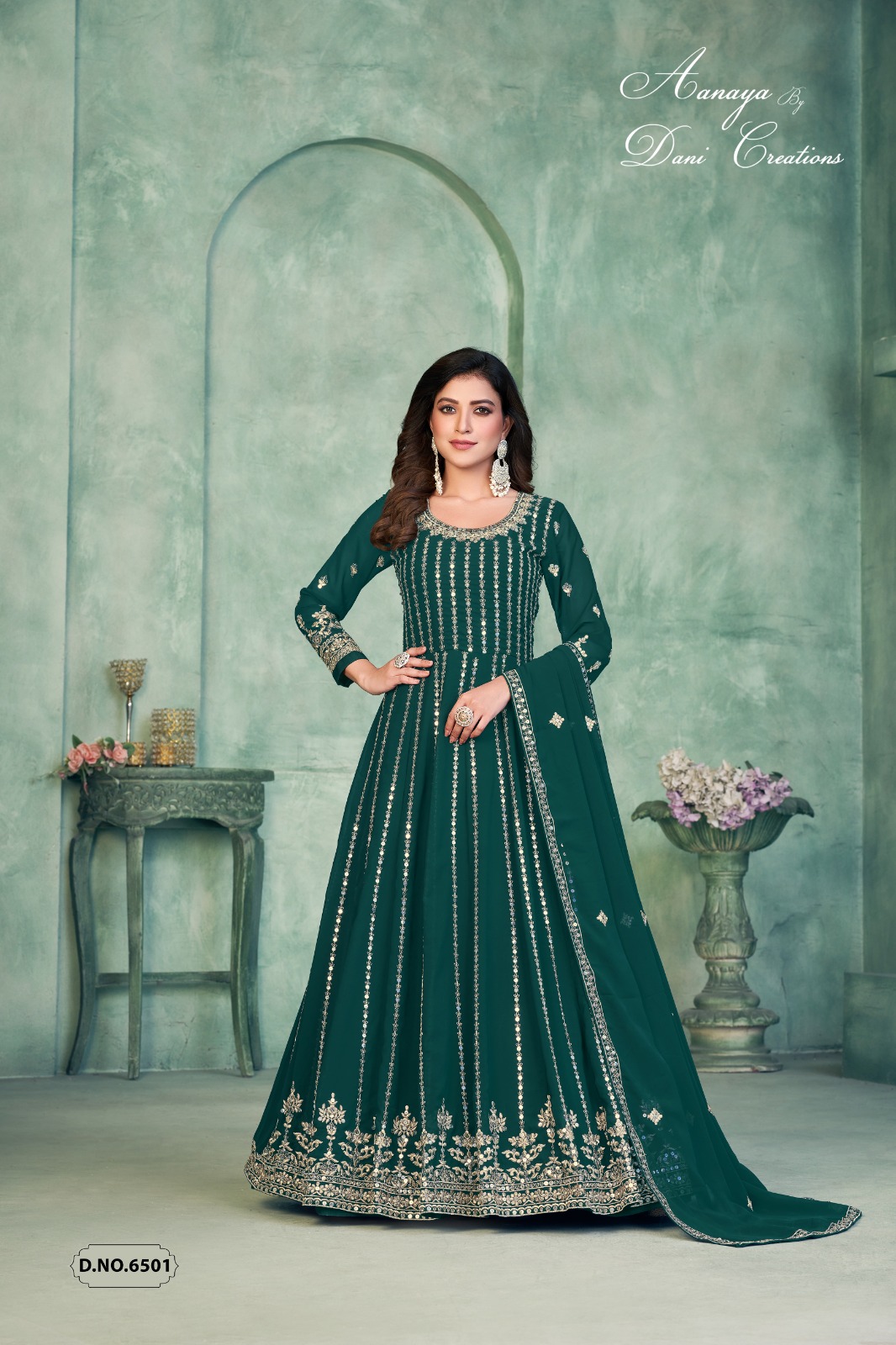 dani aanaya 165 georggete Regal look salwar suit catalog