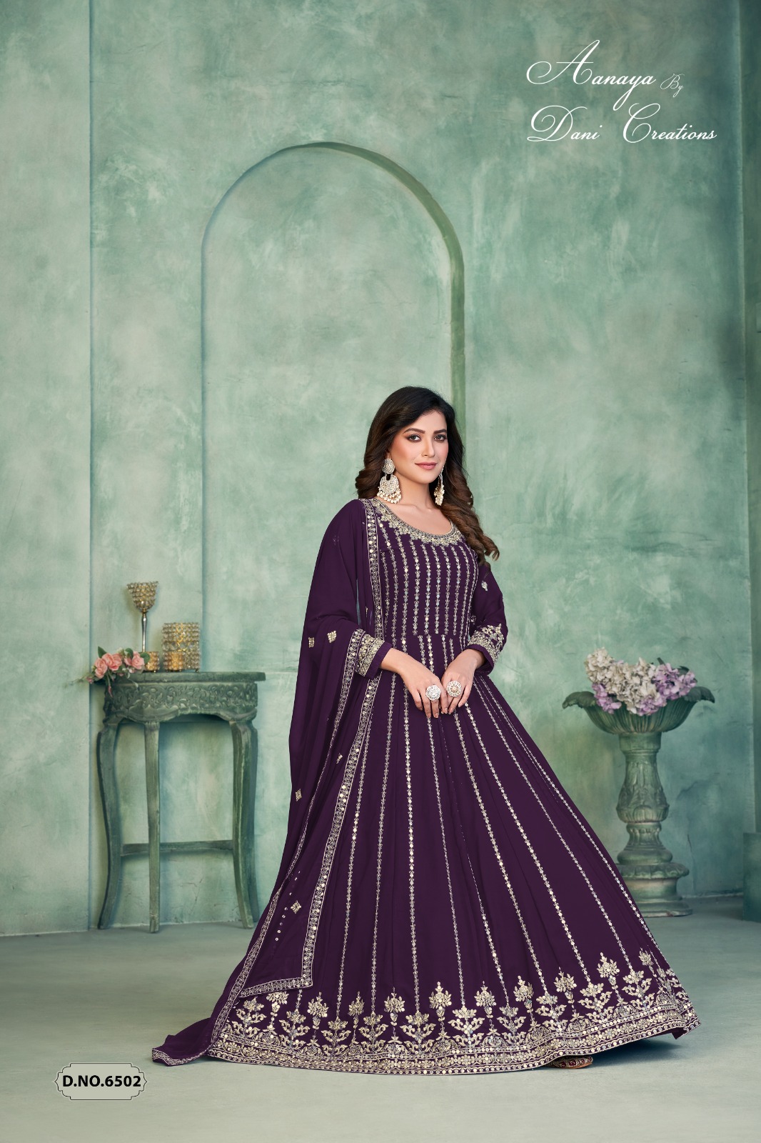 dani aanaya 165 georggete Regal look salwar suit catalog