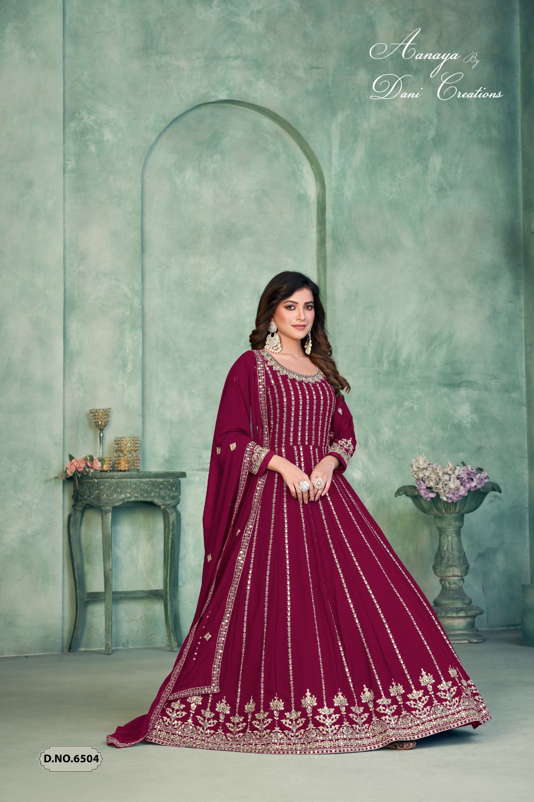 dani aanaya 165 georggete Regal look salwar suit catalog