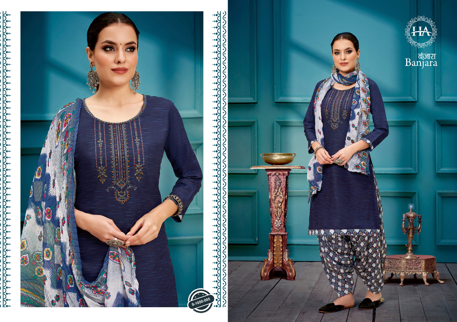 harshit fashion banjaran cotton regal look salwar suit catalog