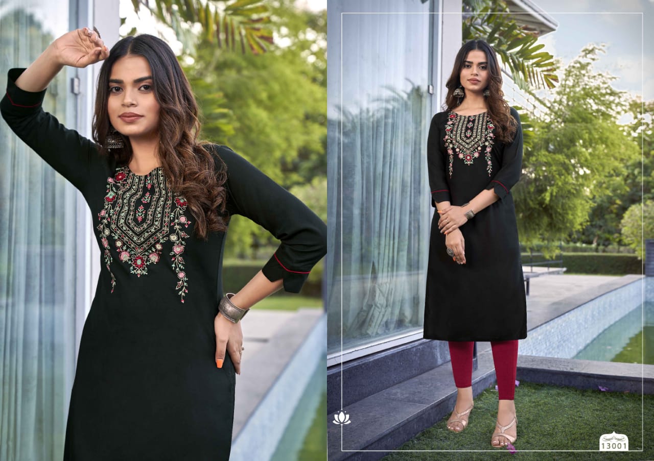 kalaroop by kajree lily 24 rayon innovative look kurti catalog