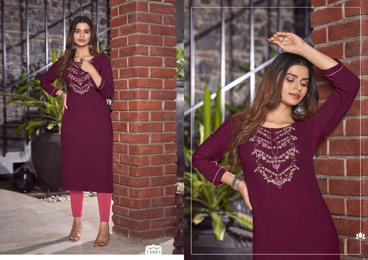 kalaroop by kajree lily 24 rayon innovative look kurti catalog