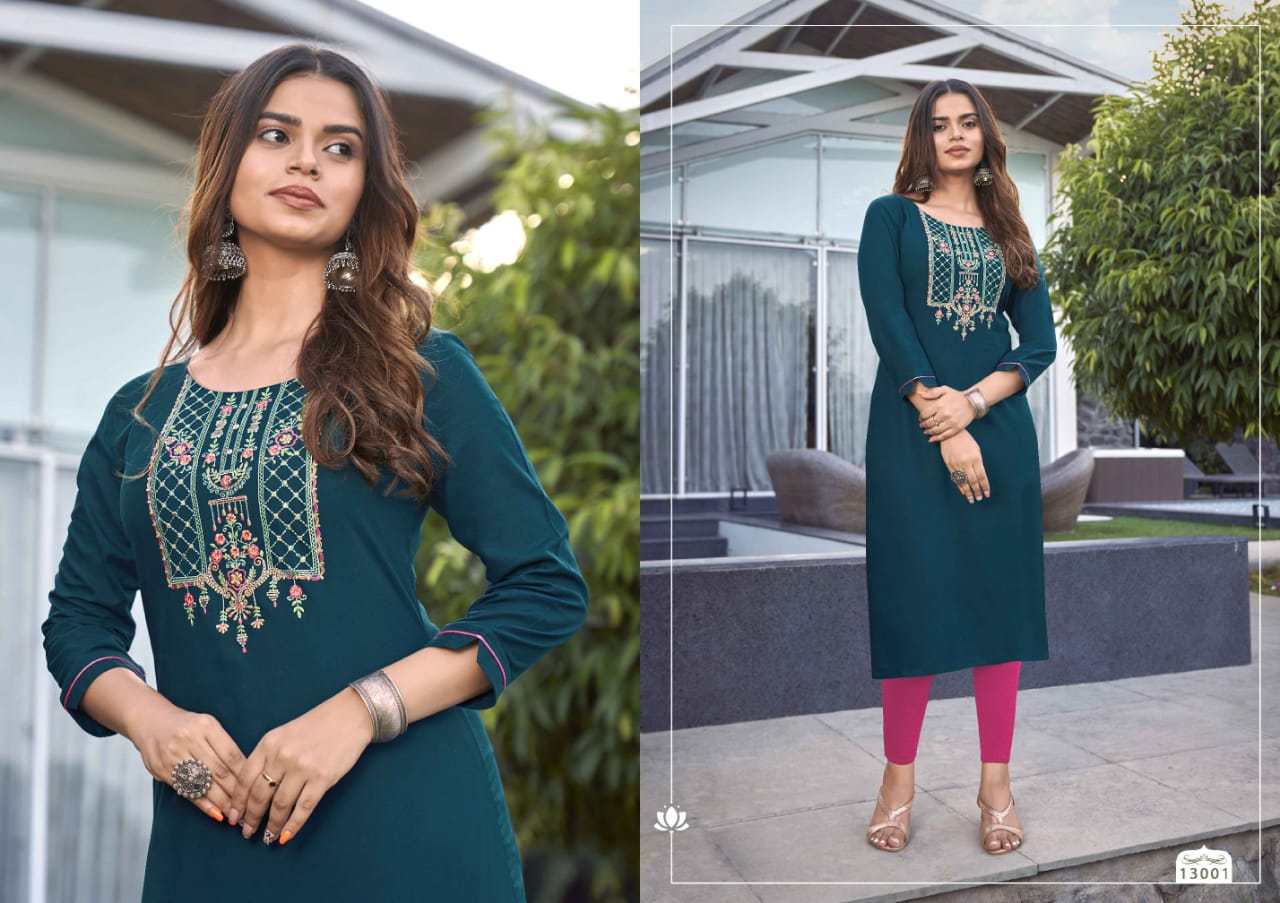 kalaroop by kajree lily 24 rayon innovative look kurti catalog