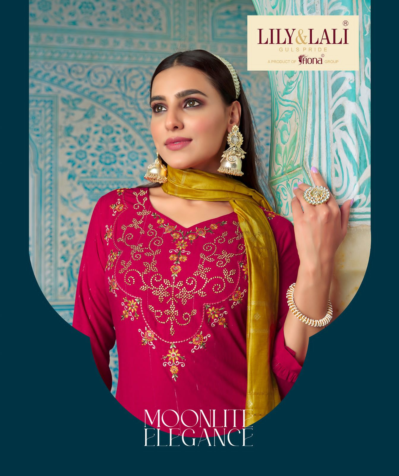 lily and lali Moonlite Elegance viscose innovative look kurti pant with dupatta catalog