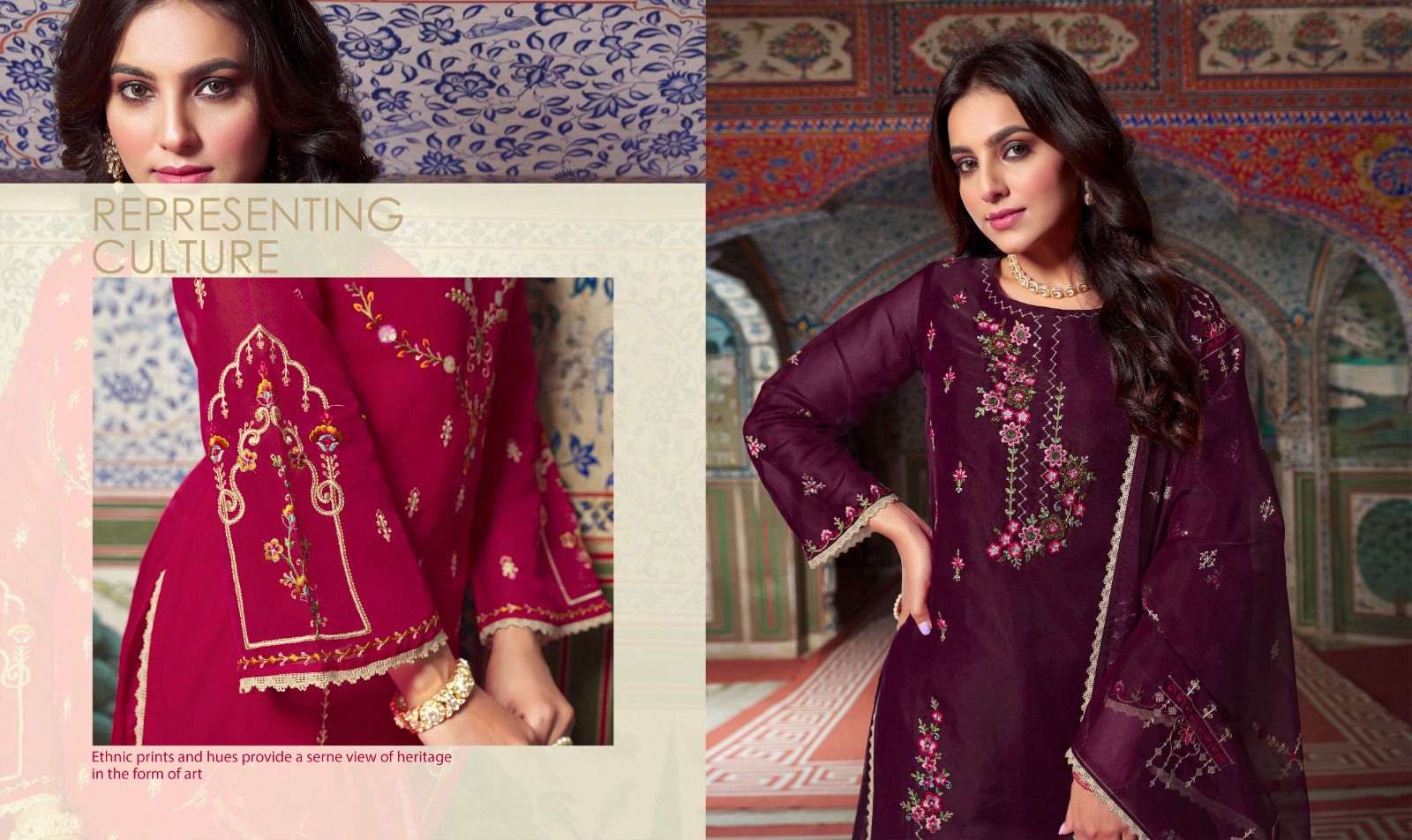 lily and lali shahnaz viscose attrective look kurti pant with dupatta catalog