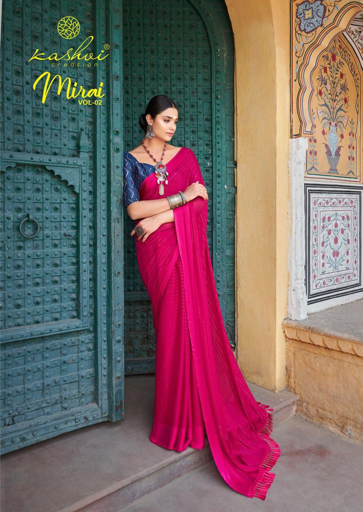 lt kashvi creation mirai vol 2 satin elegant saree catalog