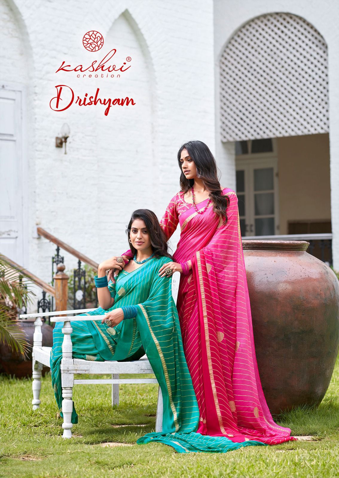 lt saree kashvi creation drishyam dull moss innovative look saree catalog