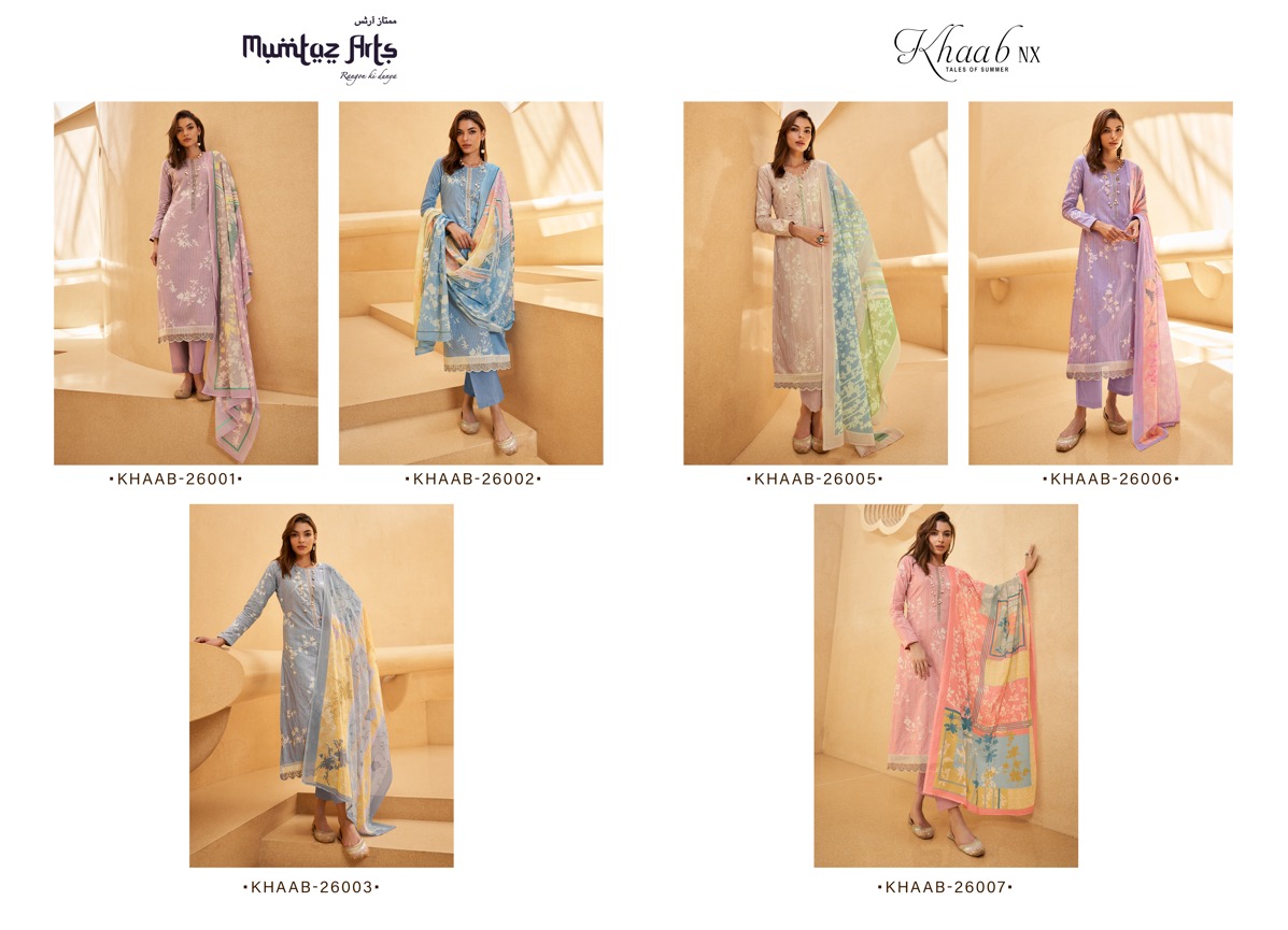 mumtaz art khaab nx  lawan cotton exclusive print salwar suit catalog