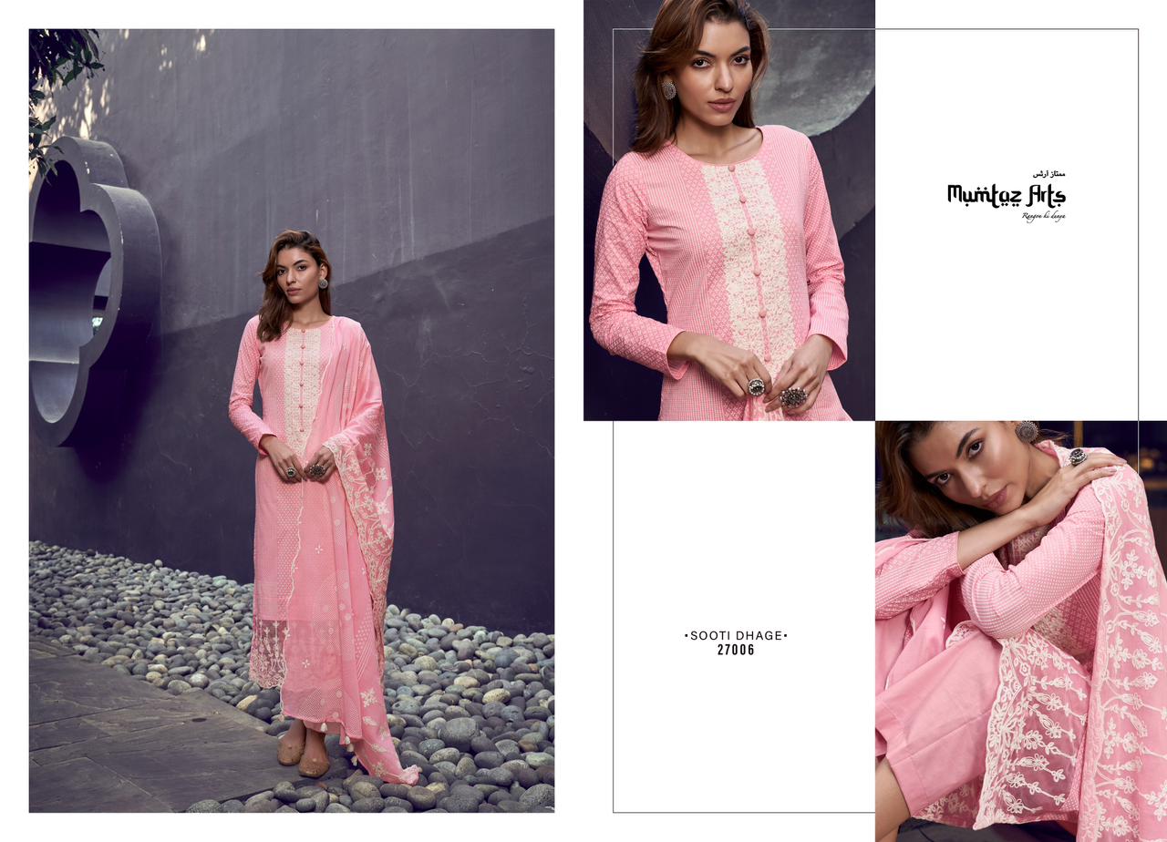 mumtaz arts Sooti Dhaga Summer Showers Nx cotton innovative look salwar suit catalog