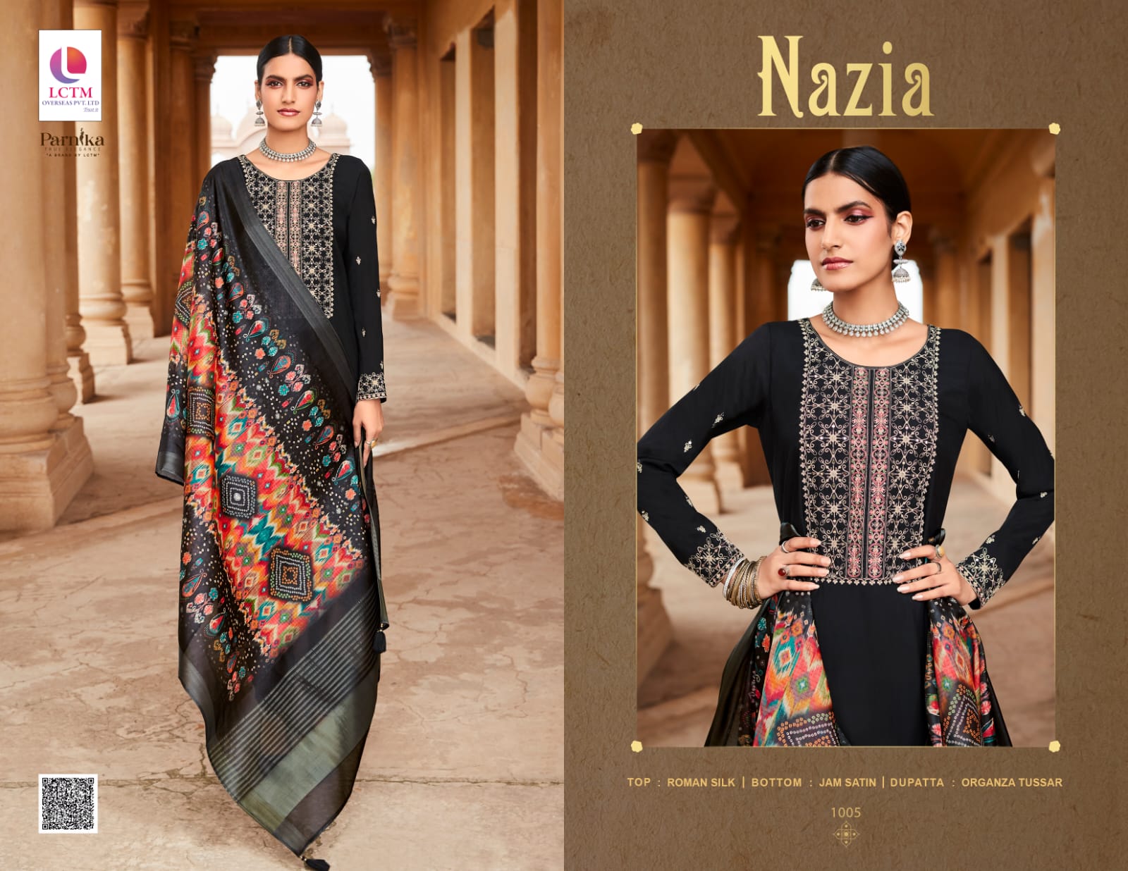 parnika nazia roman silk innovative look salwar suit catalog