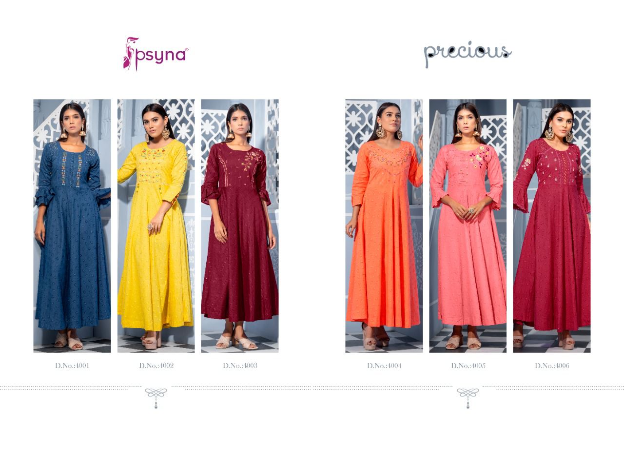 psyna precious vol 4 cotton innovalive Embro Classy Gowns catalog