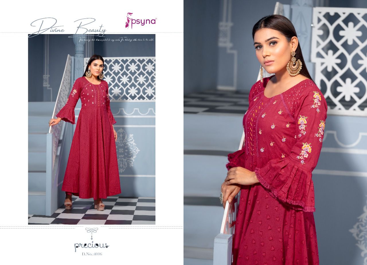 psyna precious vol 4 cotton innovalive Embro Classy Gowns catalog