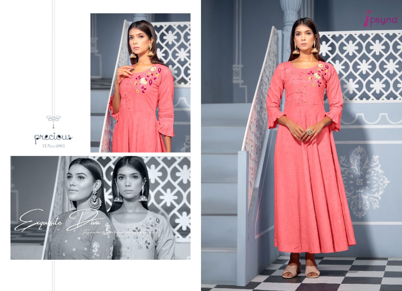 psyna precious vol 4 cotton innovalive Embro Classy Gowns catalog