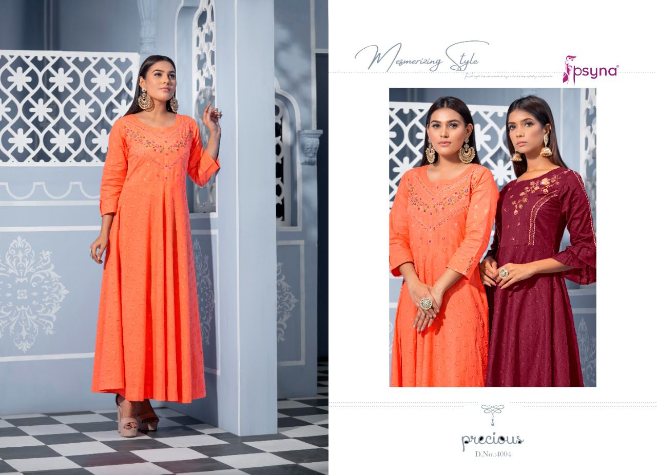 psyna precious vol 4 cotton innovalive Embro Classy Gowns catalog