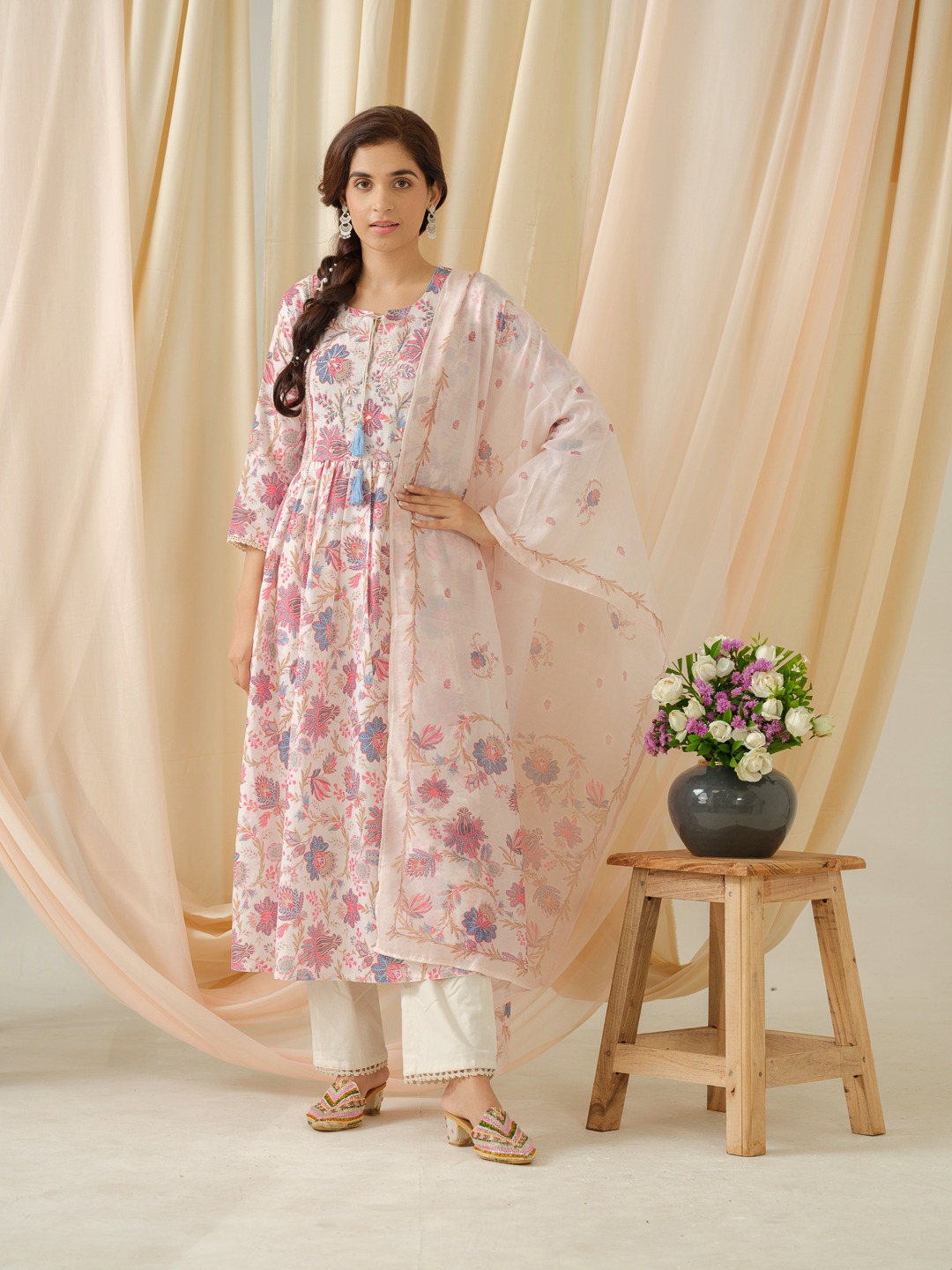 psyna psyna d no 2144 linen Elegant look top bottom with dupatta size set