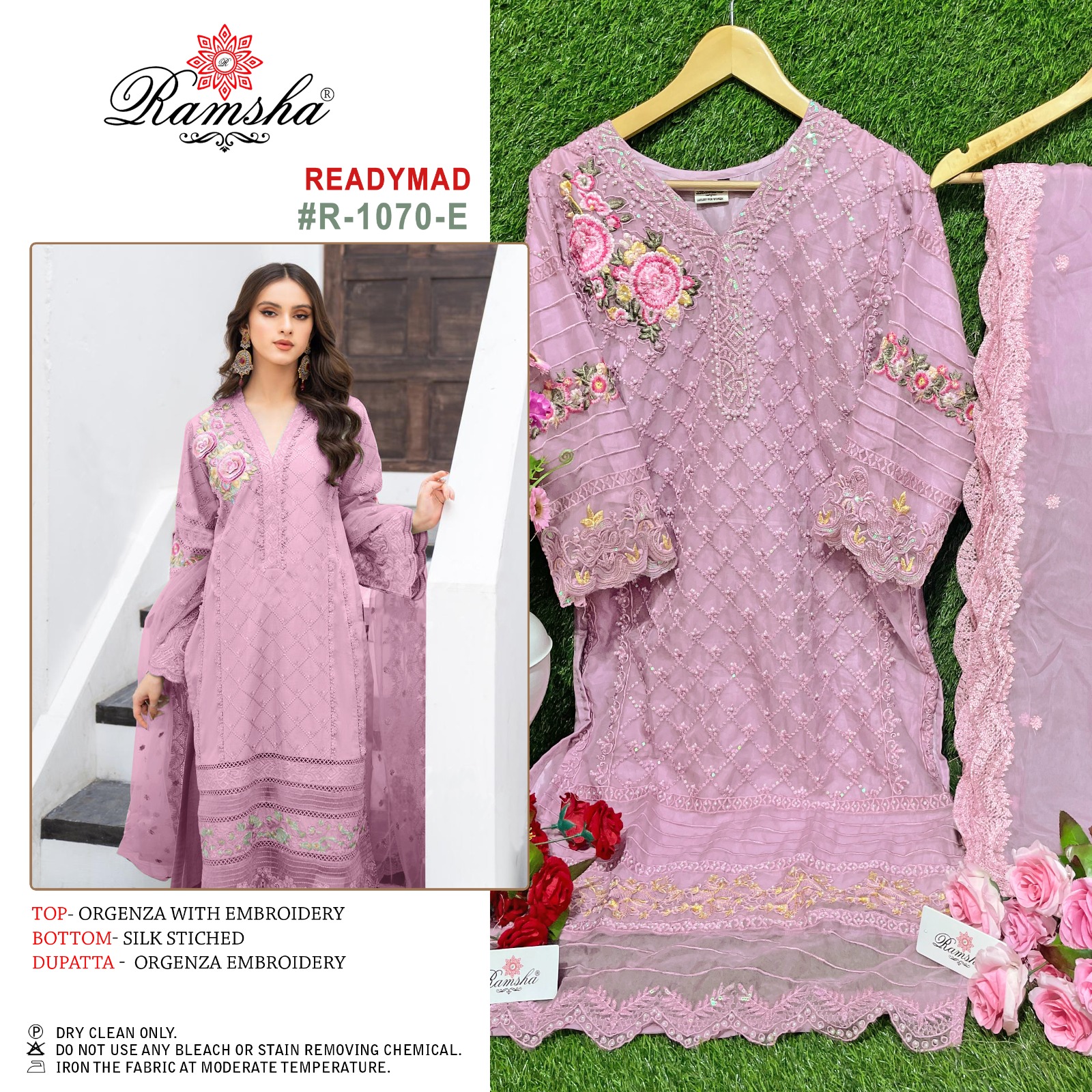 ramsha ramsha r 1070 orgenza decent embroidery look top bottom with dupatta catalog