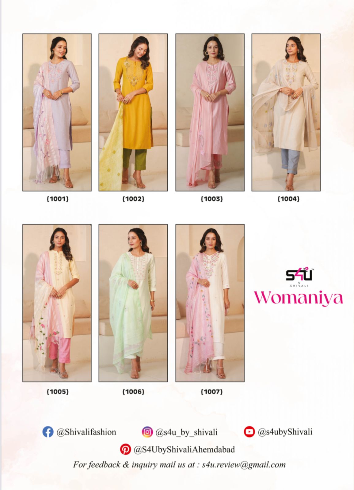 s4u womaniya viscose festive look top with dupatta catalog