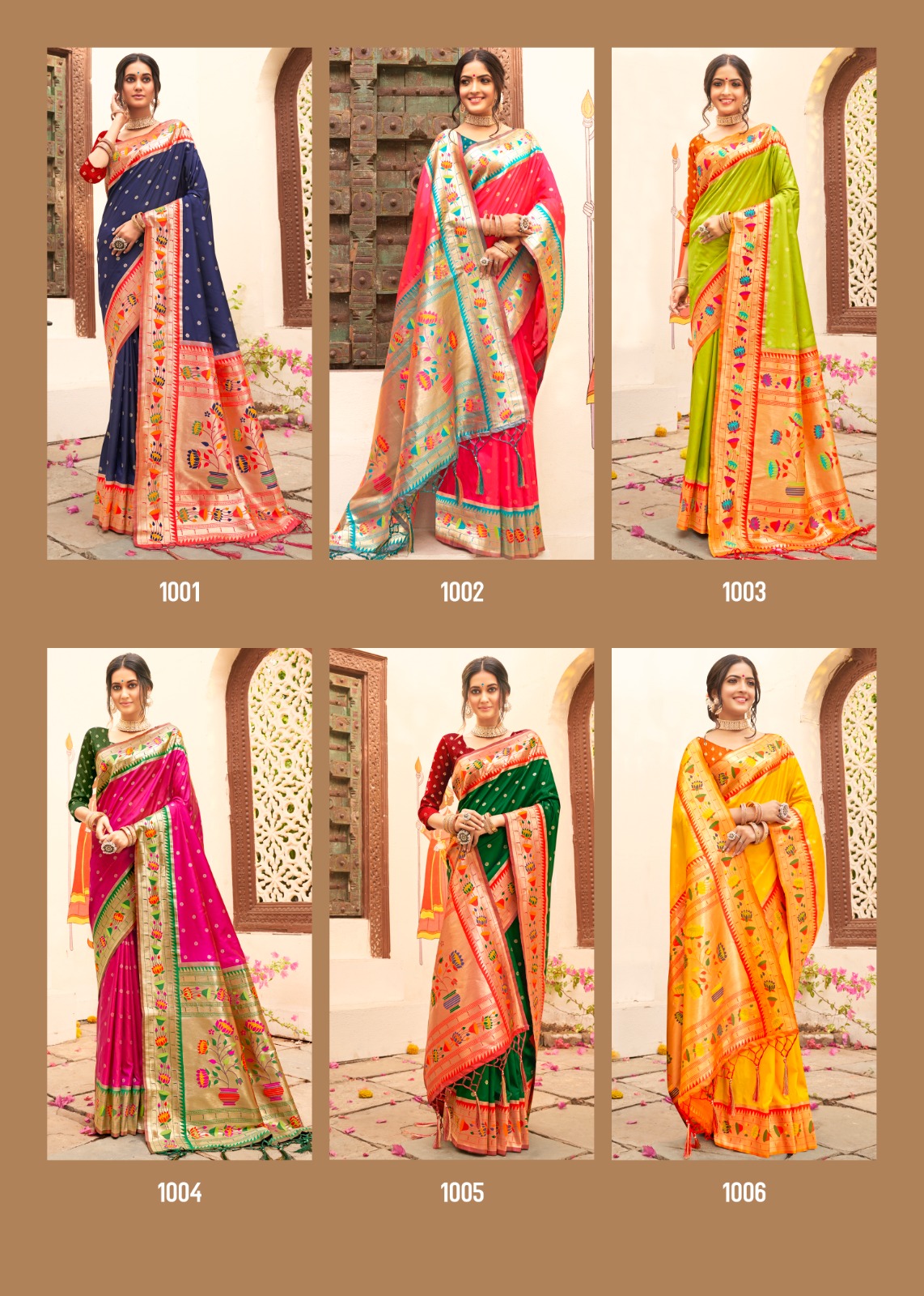 sangam print mariya Paithani Silk elegant look saree catalog