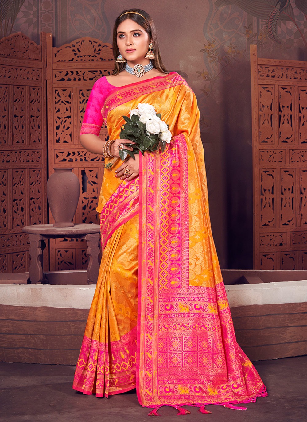 sangam print rajshree Kanjivaram Silk regal print saree catalog