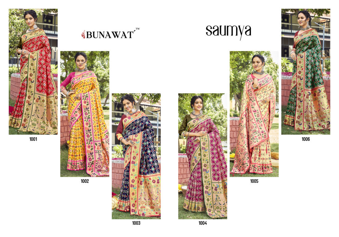 sangam prints saumya Paithani Patola Silk innovative look saree catalog