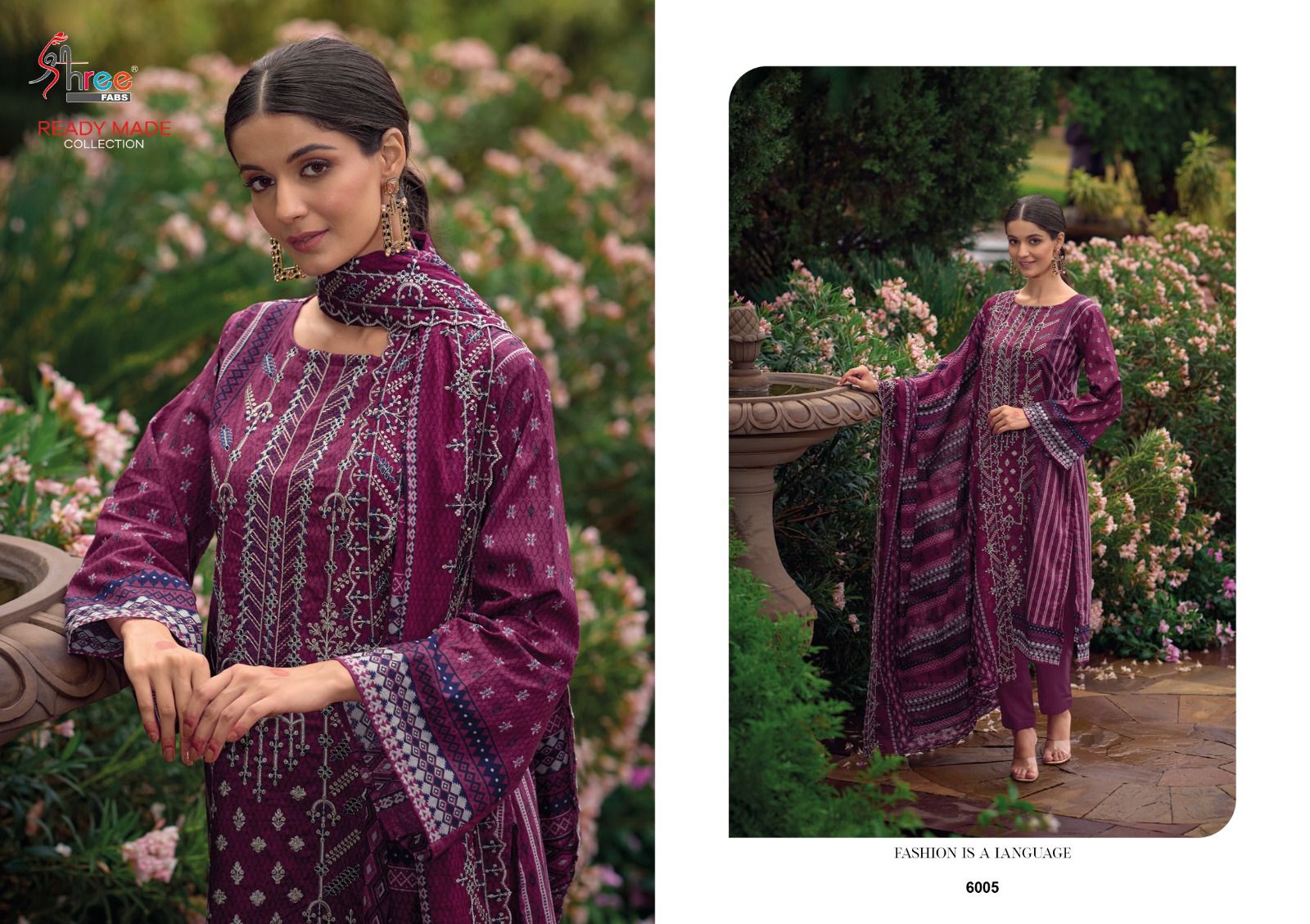 shree fabs bin saeed lawn collection vol 6 lawn decent embrodery look top bottom with dupatta catalog