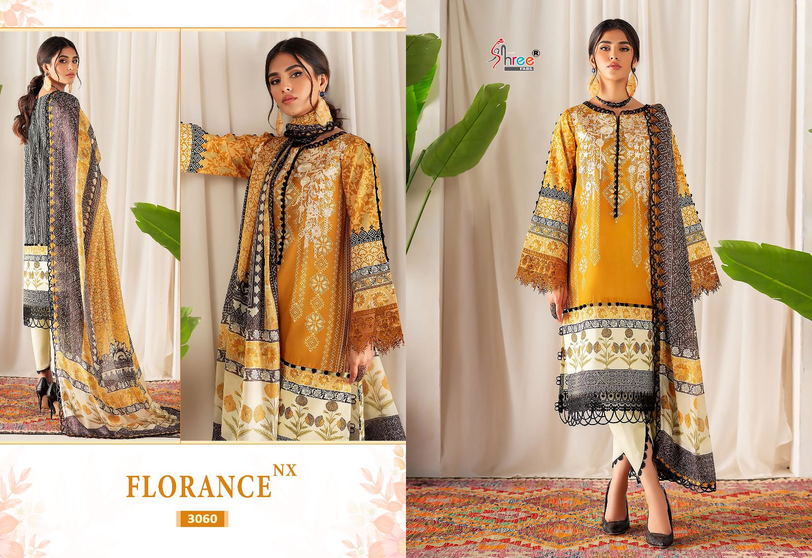 shree fabs florance nx cotton attrective look salwar suit with cotton dupatta catalog