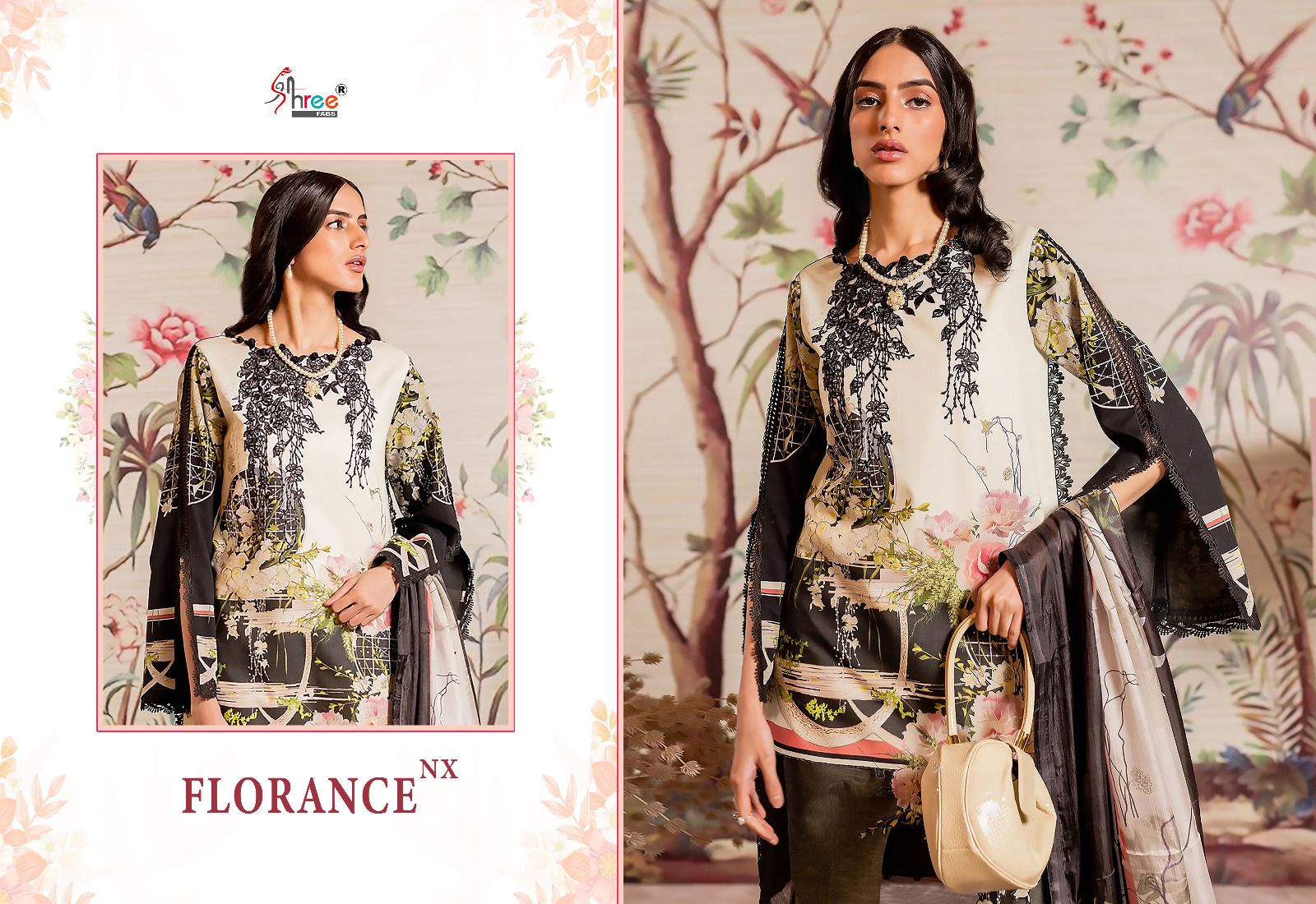 shree fabs florance nx cotton attrective look salwar suit with cotton dupatta catalog